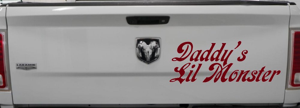 Daddys Lil Monster Sci Fi Car or Truck Window Decal Sticker