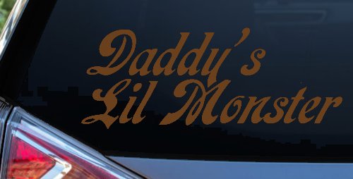 Daddys Lil Monster Sci Fi Car or Truck Window Decal Sticker (Copper)