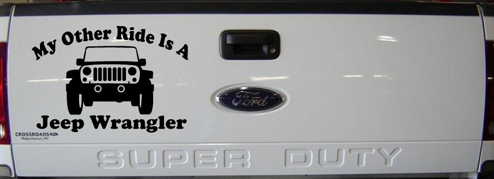 My Other Ride is a Jeep Wrangler Off Road Car or Truck Window Decal Sticker