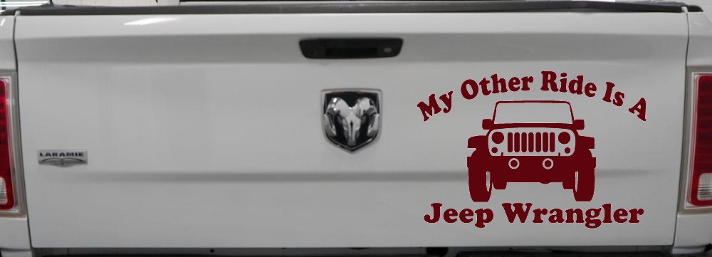 My Other Ride is a Jeep Wrangler Off Road Car or Truck Window Decal Sticker