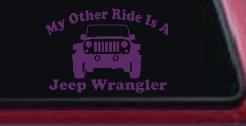 My Other Ride is a Jeep Wrangler Off Road Car or Truck Window Decal Sticker