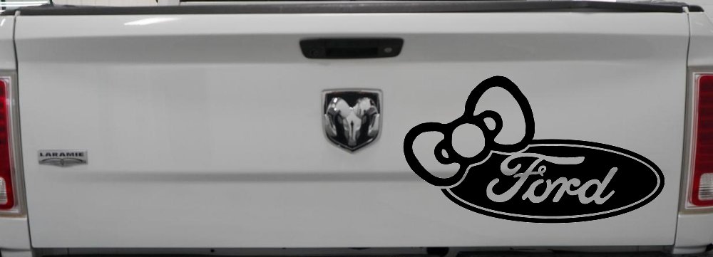 Ford with Bow Moto Sports Car or Truck Window Decal Sticker
