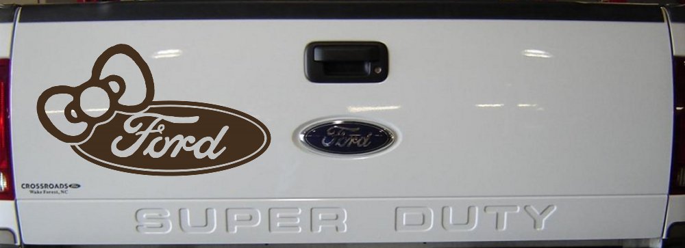 Ford with Bow Moto Sports Car or Truck Window Decal Sticker