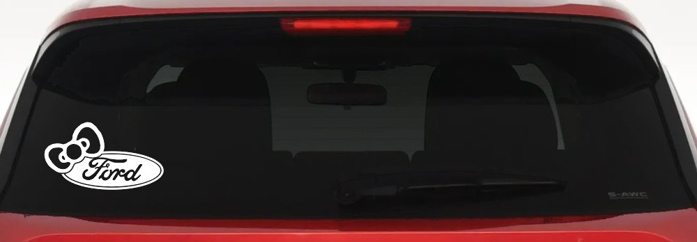 Ford with Bow Moto Sports Car or Truck Window Decal Sticker