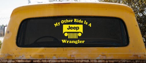 My Other Ride is a Jeep Wrangler Off Road Car or Truck Window Decal Sticker