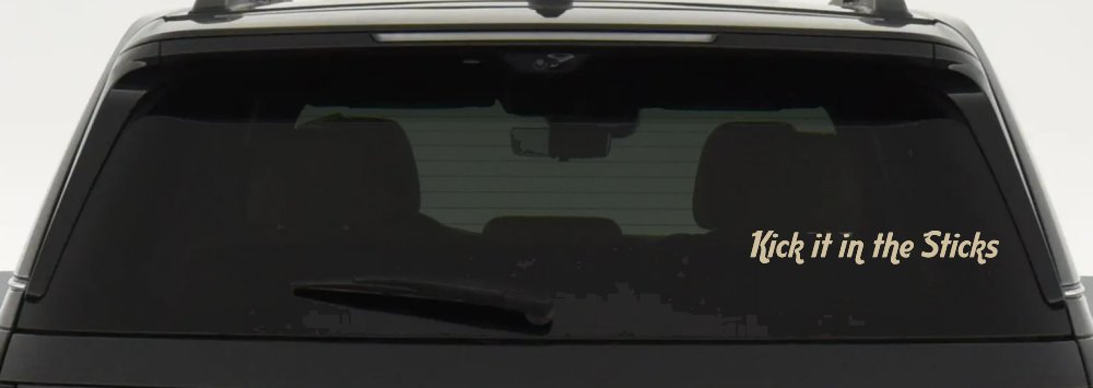 Kick it in the Sticks Country Car or Truck Window Vinyl Decal Sticker (Desert Sand)