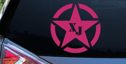 Military Jeep XJ Segmented Star Off Road Car or Truck Window Decal Sticker