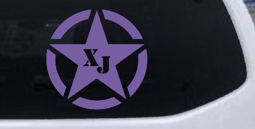 Military Jeep XJ Segmented Star Off Road Car or Truck Window Decal Sticker