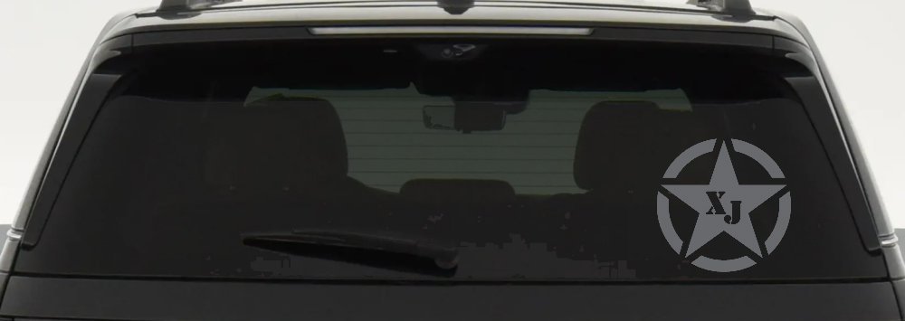 Military Jeep XJ Segmented Star Off Road Car or Truck Window Decal Sticker