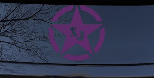 Military Jeep XJ Segmented Star Off Road Car or Truck Window Decal Sticker