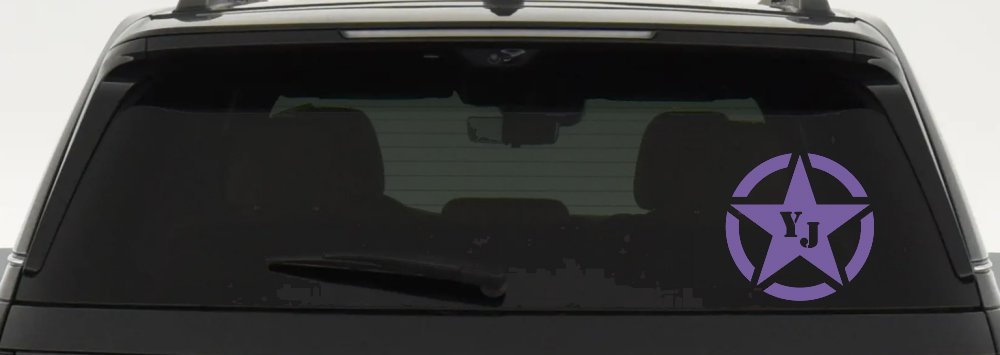 Military Jeep YJ Segmented Star Off Road Car or Truck Window Decal Sticker