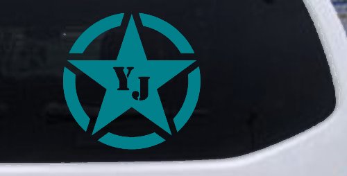 Military Jeep YJ Segmented Star Off Road Car or Truck Window Decal Sticker