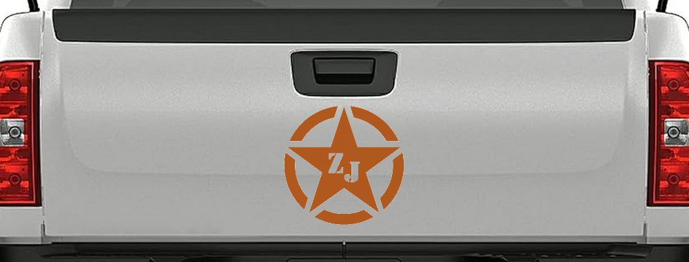 Military Jeep ZJ Segmented Star Off Road Car or Truck Window Decal Sticker