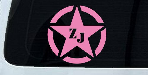 Military Jeep ZJ Segmented Star Off Road Car or Truck Window Decal Sticker
