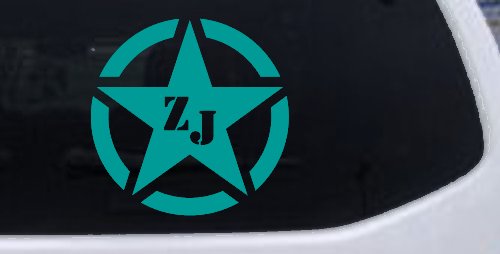 Military Jeep ZJ Segmented Star Off Road Car or Truck Window Decal Sticker