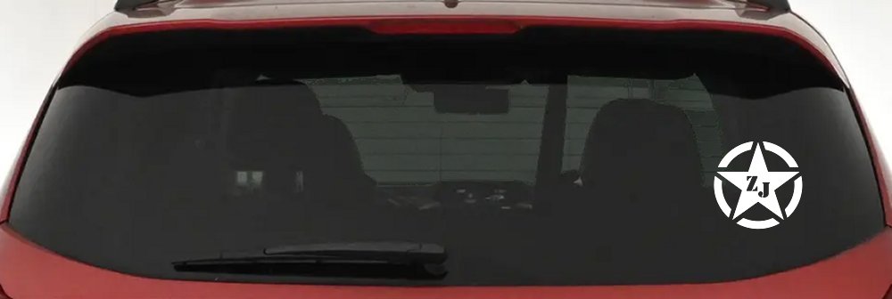 Military Jeep ZJ Segmented Star Off Road Car or Truck Window Decal Sticker