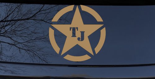Military Jeep TJ Segmented Star Off Road Car or Truck Window Decal Sticker