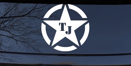 Military Jeep TJ Segmented Star Off Road Car or Truck Window Decal Sticker