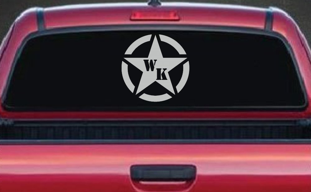 Military Jeep WK Segmented Star Off Road Car or Truck Window Decal Sticker