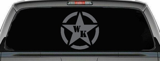 Military Jeep WK Segmented Star Off Road Car or Truck Window Decal Sticker
