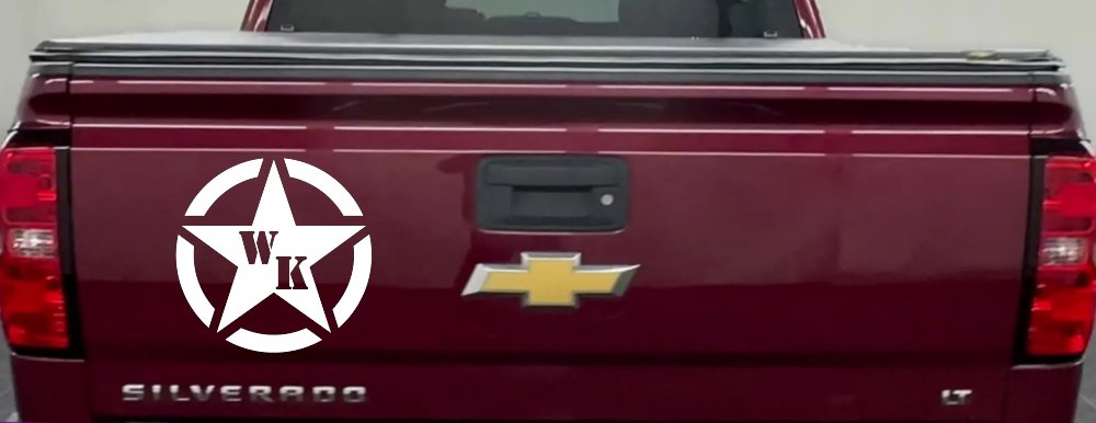 Military Jeep WK Segmented Star Off Road Car or Truck Window Decal Sticker