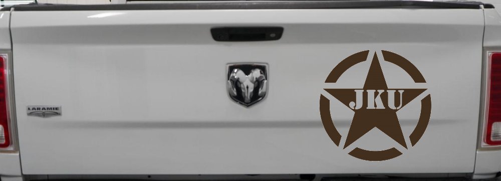 Military Jeep JKU Segmented Army Star Off Road Car or Truck Window Decal Sticker