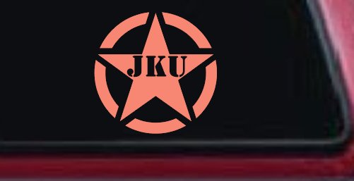 Military Jeep JKU Segmented Army Star Off Road Car or Truck Window Decal Sticker