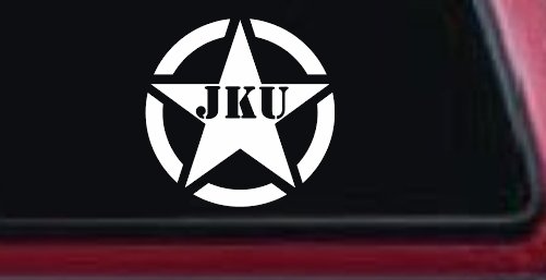 Military Jeep JKU Segmented Army Star Off Road Car or Truck Window Decal Sticker