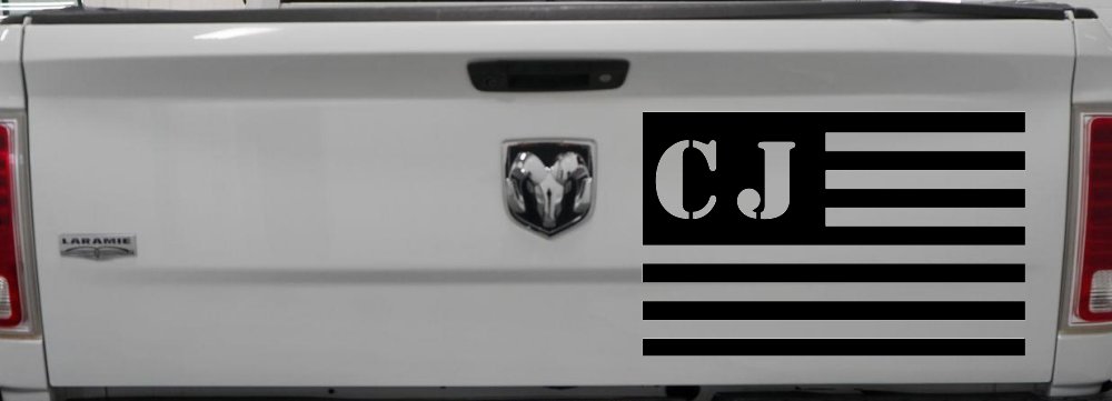 Jeep CJ in American USA Flag Right Off Road Car or Truck Window Decal Sticker