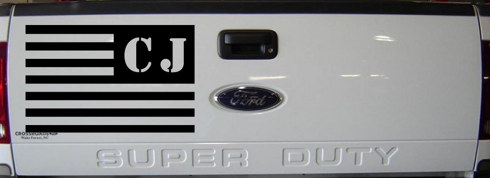 Jeep CJ American USA Flag Left Off Road Car or Truck Window Decal Sticker