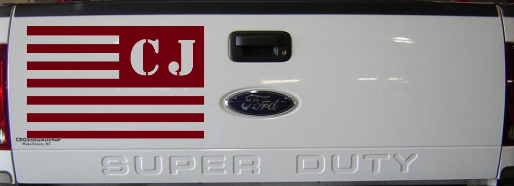 Jeep CJ American USA Flag Left Off Road Car or Truck Window Decal Sticker