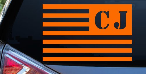 Jeep CJ American USA Flag Left Off Road Car or Truck Window Decal Sticker