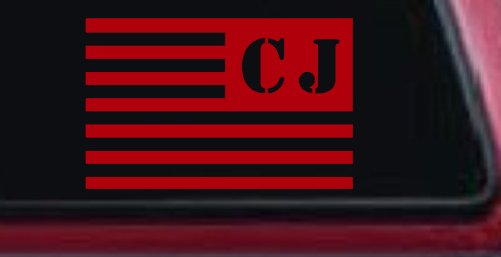 Jeep CJ American USA Flag Left Off Road Car or Truck Window Decal Sticker