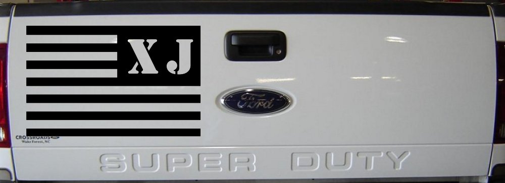 Jeep XJ American USA Flag Left Off Road Car or Truck Window Decal Sticker