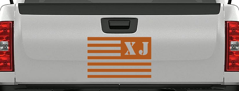 Jeep XJ American USA Flag Left Off Road Car or Truck Window Decal Sticker