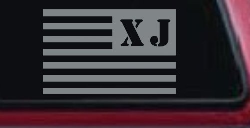 Jeep XJ American USA Flag Left Off Road Car or Truck Window Decal Sticker