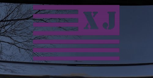 Jeep XJ American USA Flag Left Off Road Car or Truck Window Decal Sticker