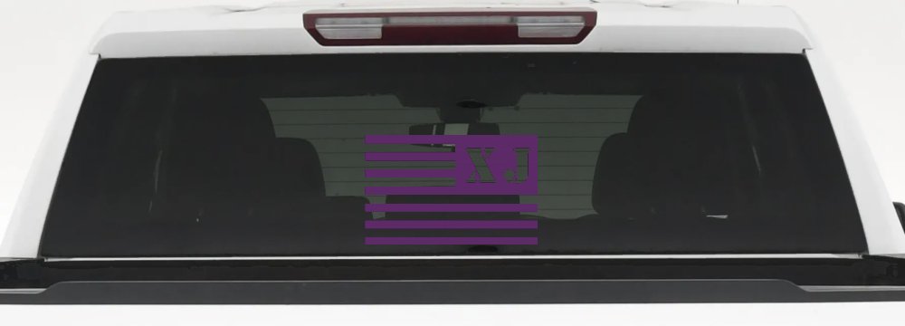 Jeep XJ American USA Flag Left Off Road Car or Truck Window Decal Sticker