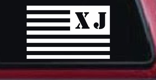 Jeep XJ American USA Flag Left Off Road Car or Truck Window Decal Sticker