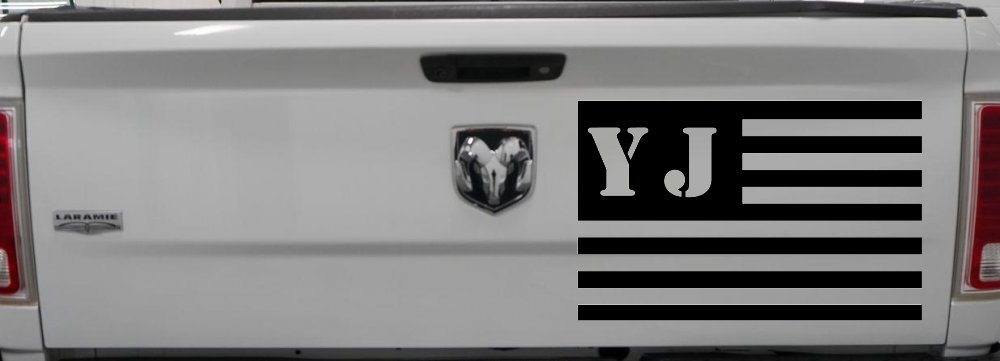 Jeep YJ American USA Flag Right Off Road Car or Truck Window Decal Sticker