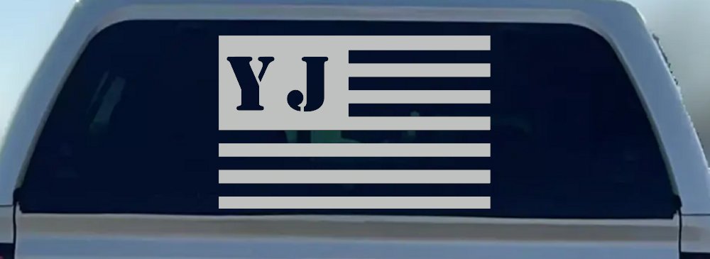 Jeep YJ American USA Flag Right Off Road Car or Truck Window Decal Sticker