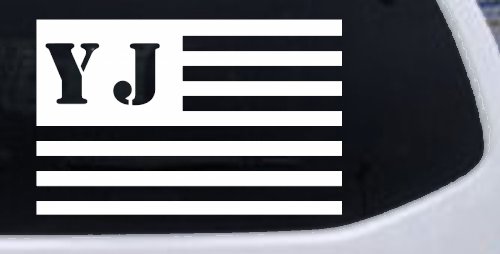 Jeep YJ American USA Flag Right Off Road Car or Truck Window Decal Sticker
