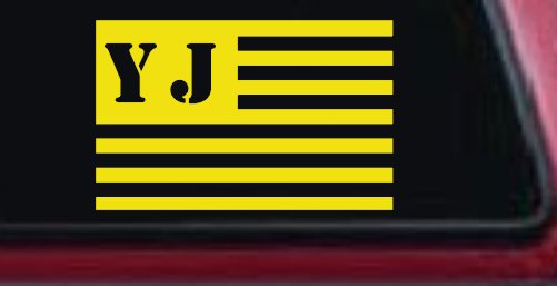 Jeep YJ American USA Flag Right Off Road Car or Truck Window Decal Sticker