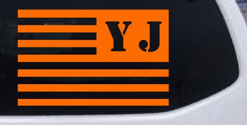 Jeep YJ American USA Flag Left Off Road Car or Truck Window Decal Sticker