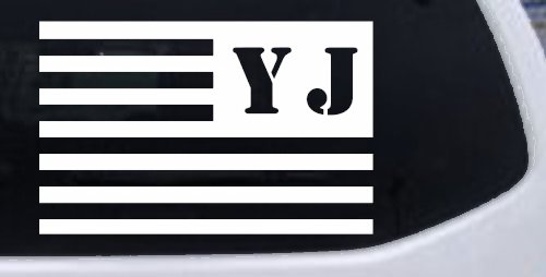 Jeep YJ American USA Flag Left Off Road Car or Truck Window Decal Sticker