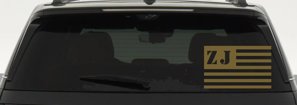Jeep ZJ American USA Flag Right Off Road Car or Truck Window Decal Sticker