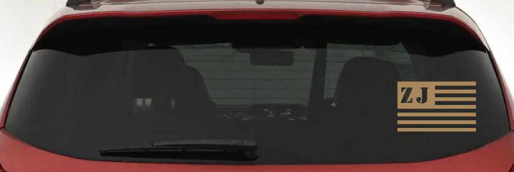 Jeep ZJ American USA Flag Right Off Road Car or Truck Window Decal Sticker