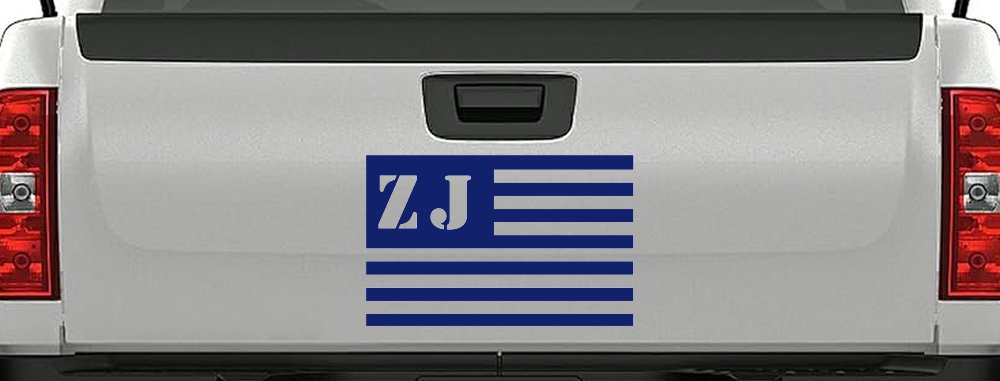 Jeep ZJ American USA Flag Right Off Road Car or Truck Window Decal Sticker