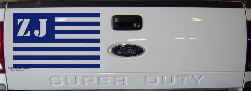 Jeep ZJ American USA Flag Right Off Road Car or Truck Window Decal Sticker