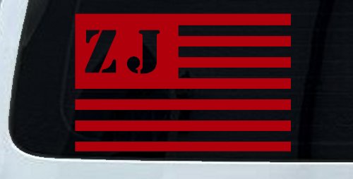 Jeep ZJ American USA Flag Right Off Road Car or Truck Window Decal Sticker